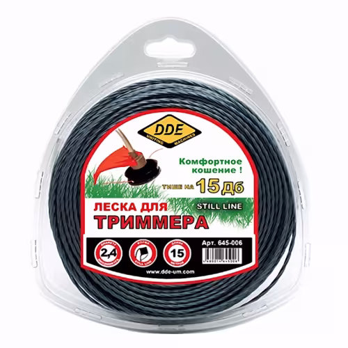 Корд триммерный DDE Still Line, квадрат витой, 2,4мм*15м