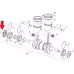 Сальник коленвала ASX NBR/PTFE на снегоход Тайга C49805470