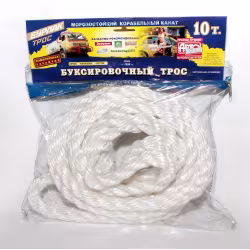 Трос буксировочный 10 т. лента 6м БУРЛАК КАНАТ петля в пакете