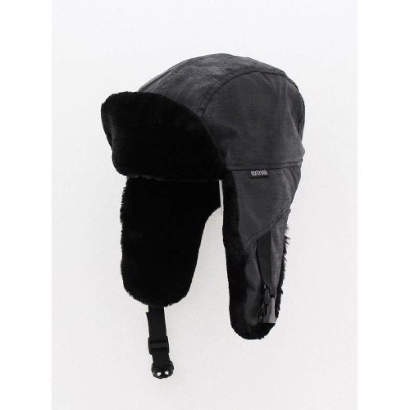 Шапка-ушанка Extreal Дельта, ткань Крек Лайт/мутон, черный, размер XL