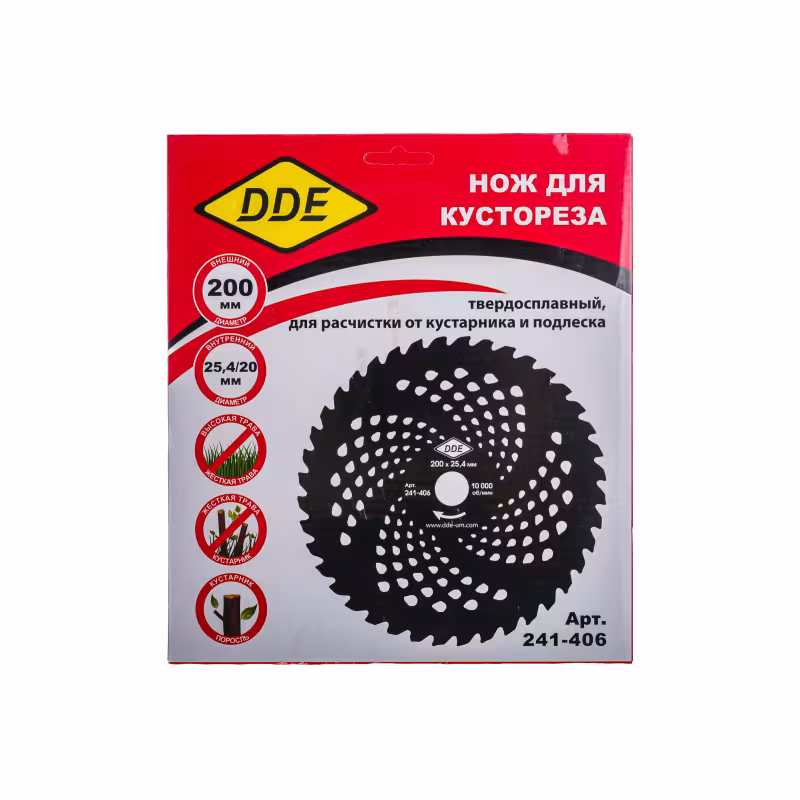 Нож триммерный DDE Wood Cut 241-406, 200х20/25,4мм