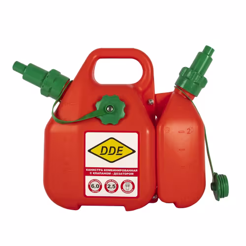 Канистра пластиковая для топлива DDE 240-614, оранжевый, 6/2.5 л