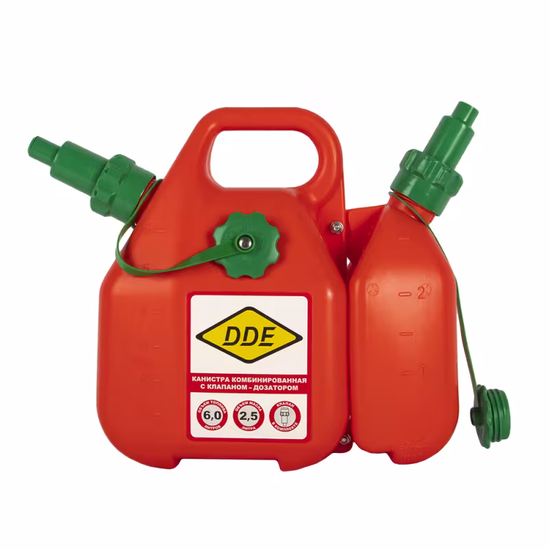 Канистра пластиковая для топлива DDE 240-614, оранжевый, 6/2.5 л