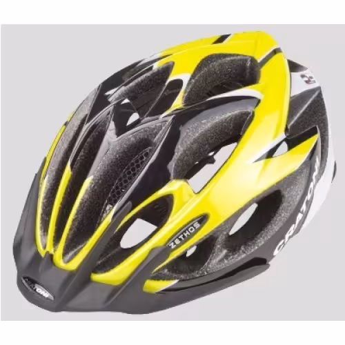 Велошлем детский Cratoni Zethos Youth, черный/желтый, размер M-L