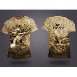 Футболка мужская Pirate, коричневый, размер 56-58