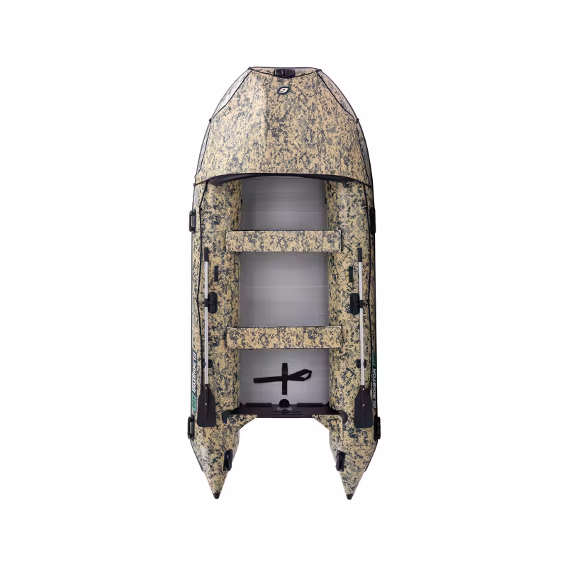 Надувная лодка ПВХ Gladiator C400AL, пайол алюминиевый, цифровой камуфляж