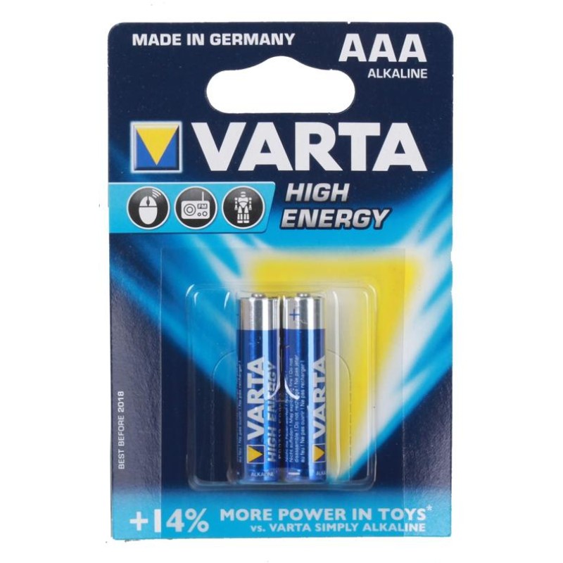 Батарейка VARTA High Energy тип ААА LR03/286 (блистер 2шт)