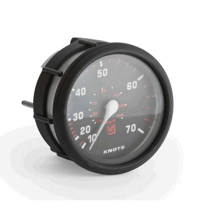 Спидометр Ultraflex 63203W 70 узлов, питание 12/24В, подсветка желтая