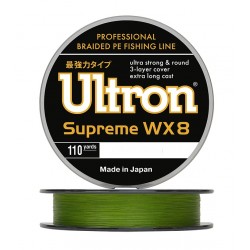 Шнур плетеный Ultron  WX 8 Supreme 0.45 мм, 50 кг, 300 м