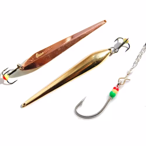 Блесна зимняя с цепочкой Assassin 70мм., 8,7 гр., никель-латунь