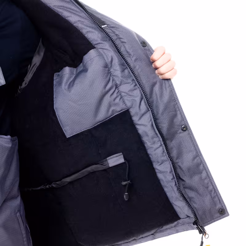 Костюм мужской Huntsman (Восток) Полюс, ткань Cell, серый/черный, размер 48-50