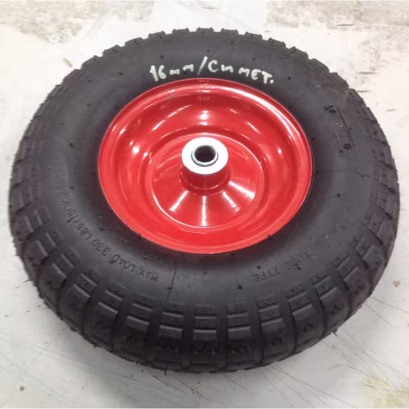 Колесо пневматическое для тачки 4.00-6, 16 мм, симметричная ступица