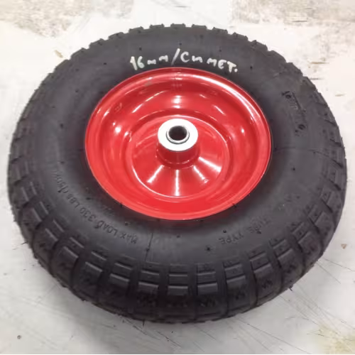 Колесо пневматическое для тачки 4.00-6, 20 мм, несимметричная ступица