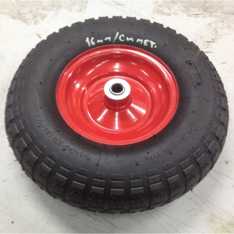 Колесо пневматическое для тачки 4.00-6, 20 мм, симметричная ступица