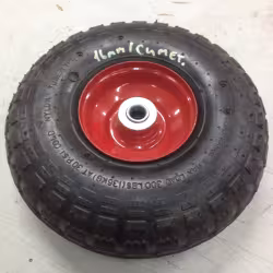 Колесо пневматическое для тачки 4.10/3.50-4, 16 мм, симметричная ступица