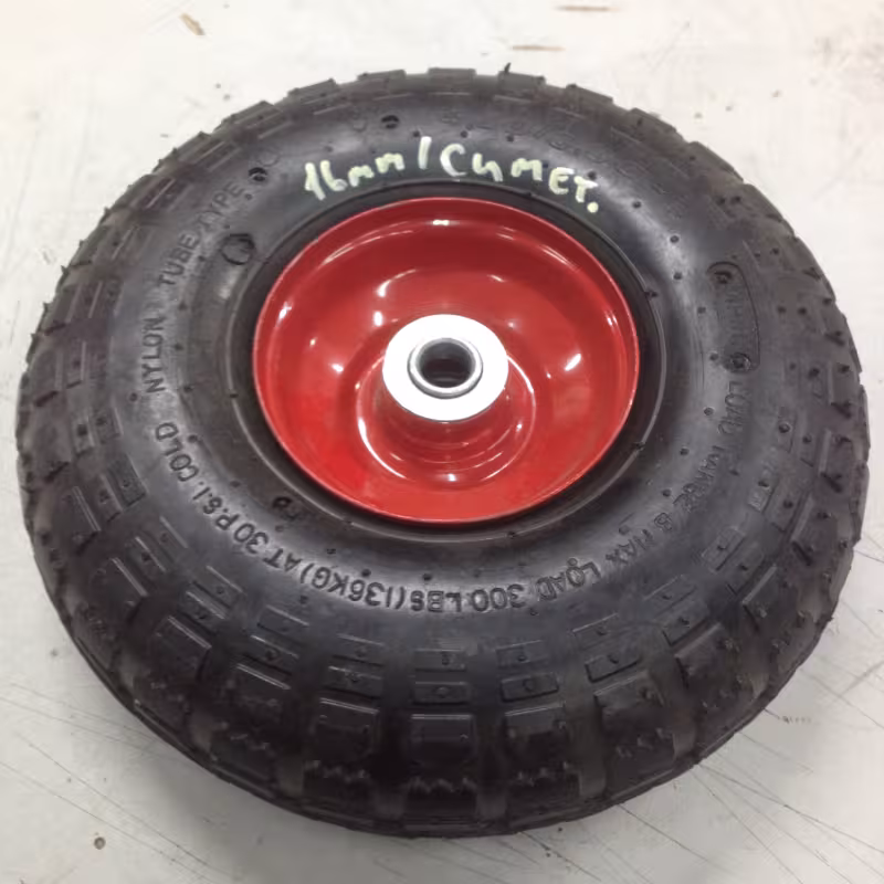 Колесо пневматическое для тачки 4.10/3.50-4, 16 мм, симметричная ступица