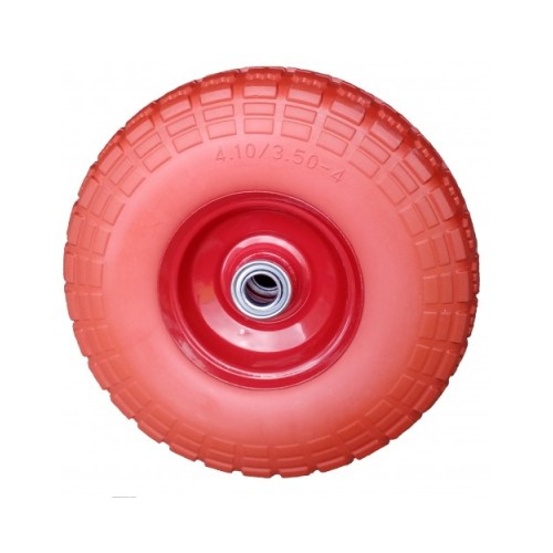 Колесо полиуретановое для тачки 4.10/3.50-4, 16 мм, несимметричная ступица
