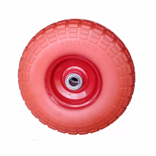 Колесо полиуретановое для тачки 4.10/3.50-4, 16мм, симметричная ступица
