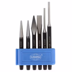 Набор зубил и выколоток и керн 6 предметов в пластике  Licota