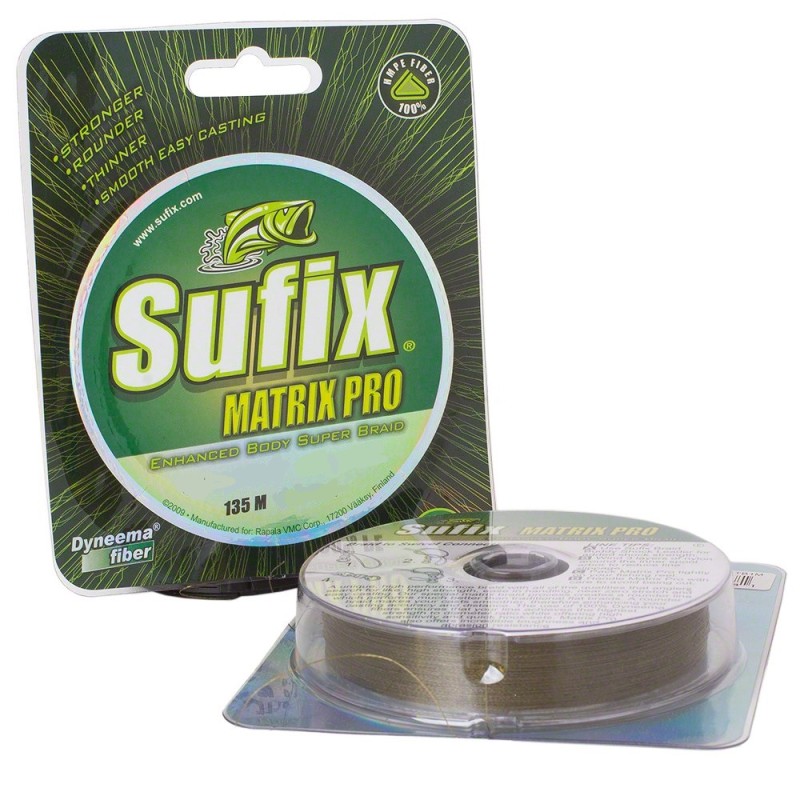 Леска плетеная Sufix Matrix Pro 0.12 мм, 6.7 кг, 135 м