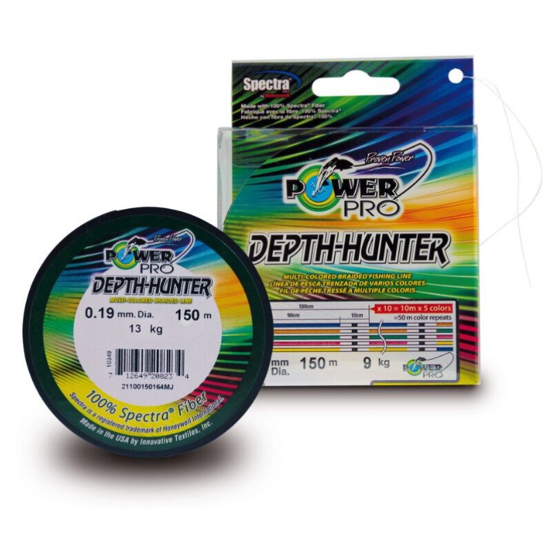 Леска плетенная Power Pro Depth Hunter 0.06 мм, 3 кг, 150 м