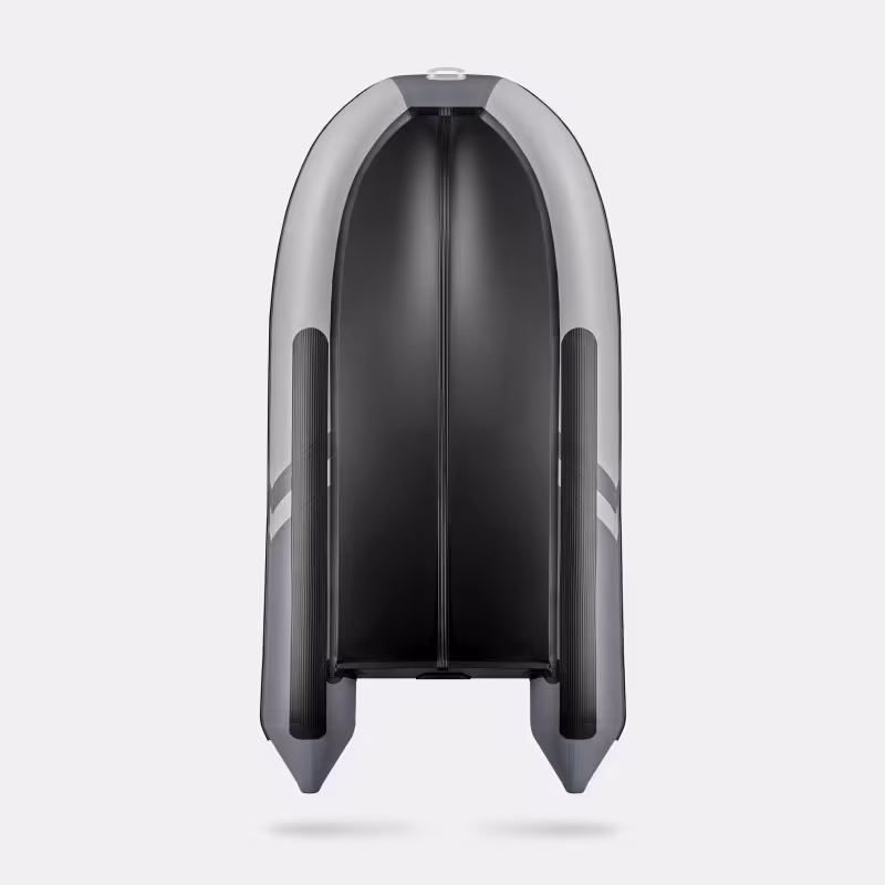 Надувная лодка ПВХ Gladiator B370AL, пайол алюминиевый, светло-серый/темно-серый