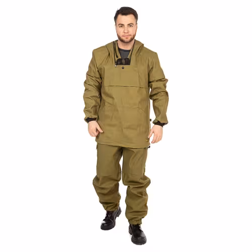 Костюм антимоскитный Huntsman Антигнус-Люкс, ткань Палатка, хаки, размер 52-54, 182 см