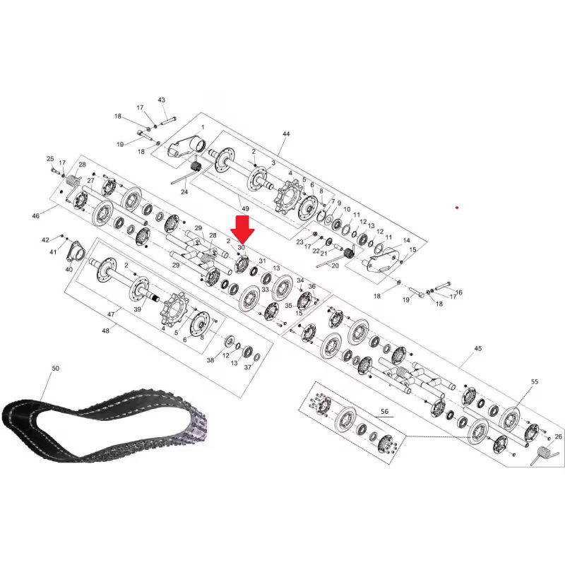 Щека балансира катков на снегоход Буран 110200168, внутренняя