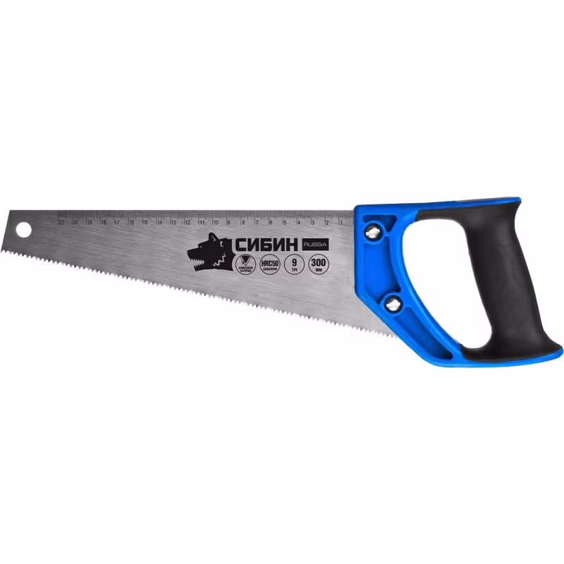 Ножовка по дереву 300мм шаг 9TPI (3мм) СИБИН