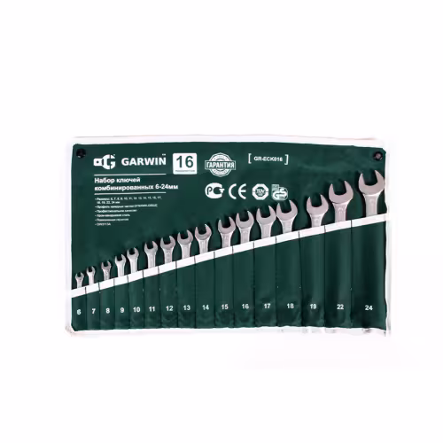Набор ключей рожково-накидных Garwin GR-ECK016, 6-24 мм, 16 предметов