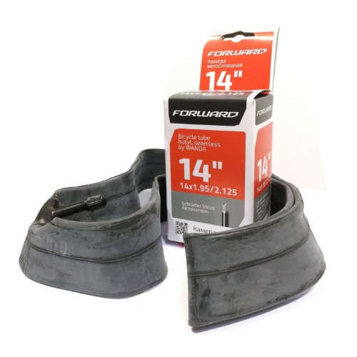 Камера 14" TU14 * 1.95/2.125, Бутил, Schrader (AV), WANDA