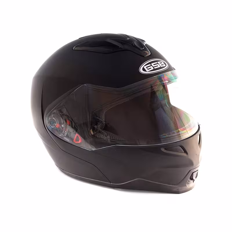 Мотошлем зимний GSB G-339, черный матовый, размер XXL