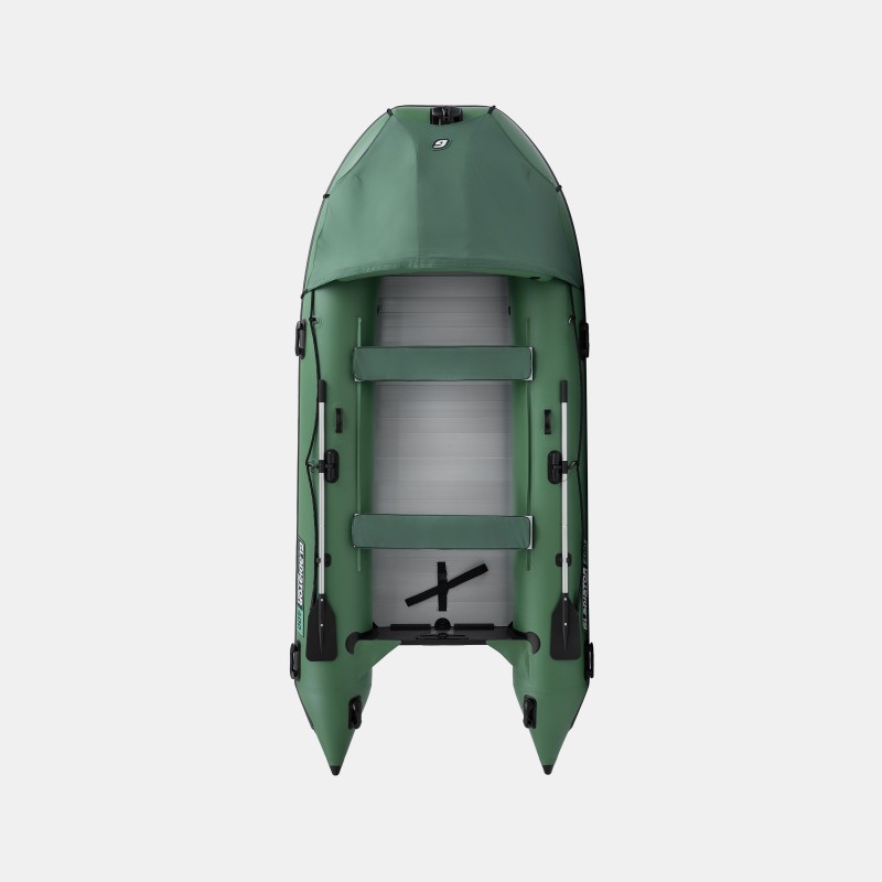 Надувная лодка ПВХ Gladiator C400AL, пайол алюминиевый, зеленый
