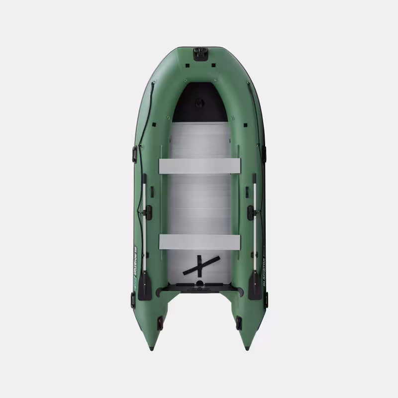 Надувная лодка ПВХ Gladiator C400AL, пайол алюминиевый, зеленый