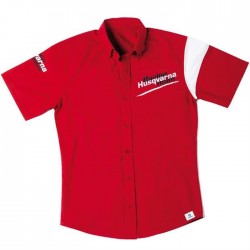 Рубашка с коротким рукавом мужская Husqvarna Racing Team, хлопок, красный, размер XXXL