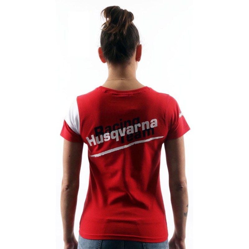 Футболка женская Husqvarna Team, хлопок, красный, размер S