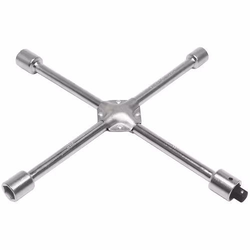 Ключ баллонный крестовой 17*19*21*22 с переходником 1/2" GARWIN