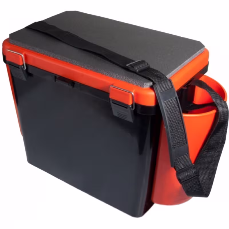 Ящик зимний (шарабан) Helios FishBox, оранжевый, 19 л