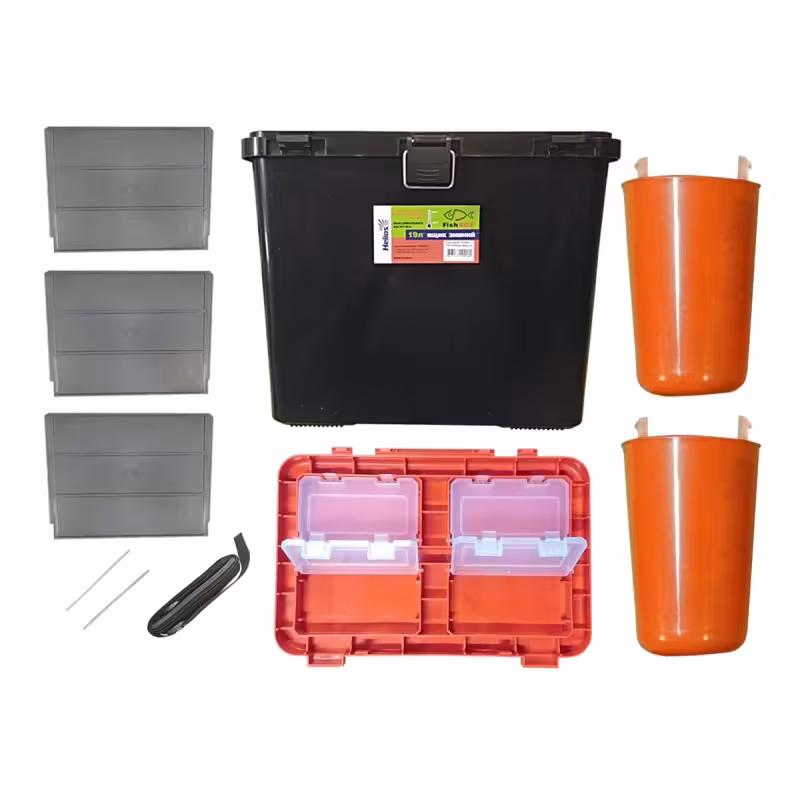 Ящик зимний (шарабан) Helios FishBox, оранжевый, 19 л