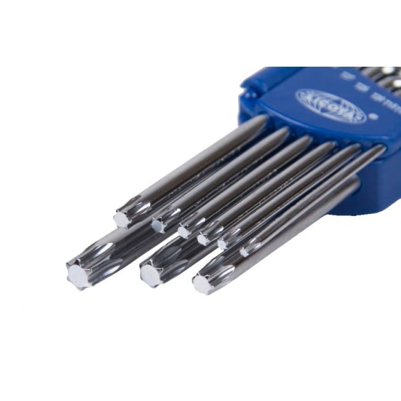 Набор ключей Torx Г-образных Licota 2TX20091DPM, Т10 - Т50, 9 предметов