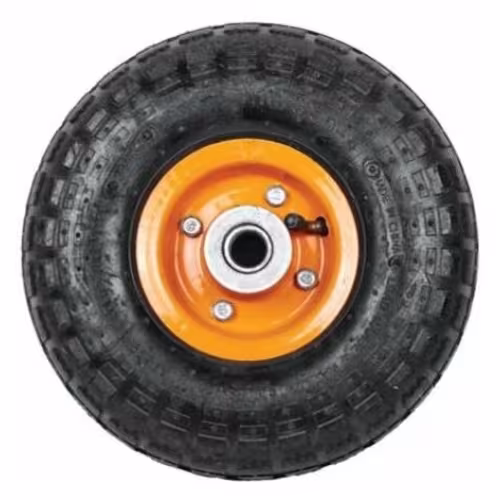 Колесо пневматическое для тачки 3.50-4, 16 мм, симметричная ступица