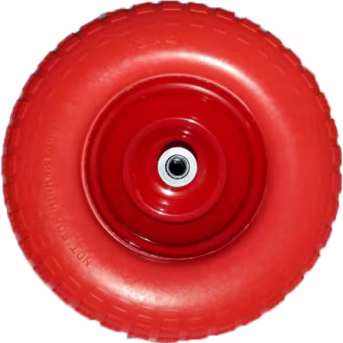 Колесо пенополиуретановое для тачки 4.00-6, 16 мм, симметричная ступица