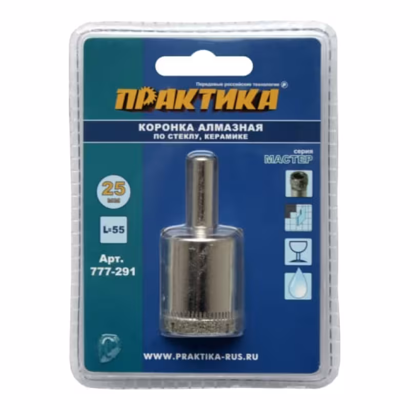 Коронка алмазная Практика 777-291, 25 мм