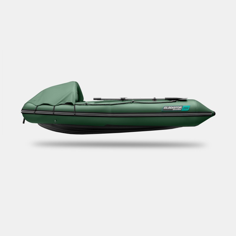 Надувная лодка ПВХ Gladiator E350PRO, НДНД, зеленый