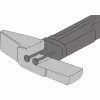 Молоток слесарный Garwin Monolit 711200-500, 500 г