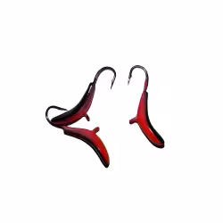 Мормышка вольфрамовая с ушком Комарик (4гр.) черно-красная