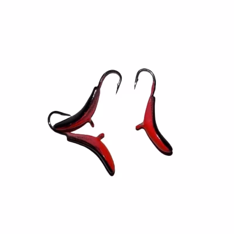 Мормышка вольфрамовая с ушком Комарик (4гр.) черно-красная