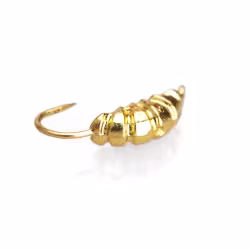 Мормышка вольфрамовая с ушком Опарыш (4гр.) оранж. с золотом