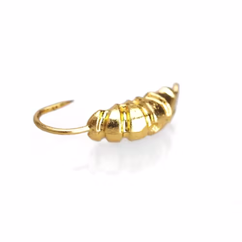 Мормышка вольфрамовая с ушком Опарыш (4гр.) оранж. с золотом