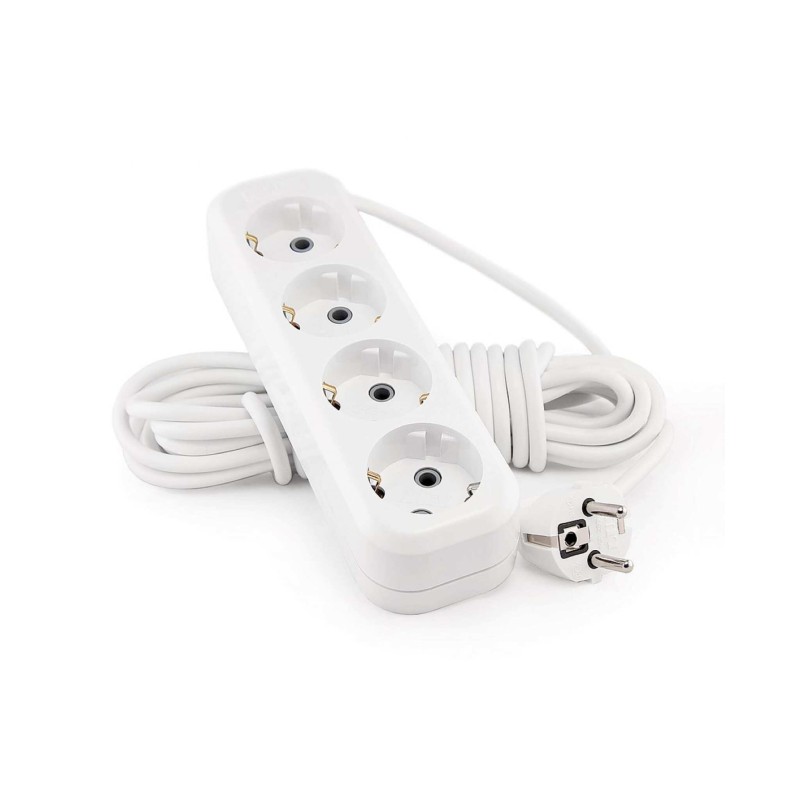 Удлинитель сетевой четырехместный с заземлением Lux У4-Е-03 (16А, 250В, 3 м)